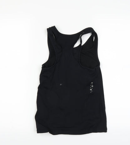 Womens UK Size 8 USA Pro Black Jersey Tank