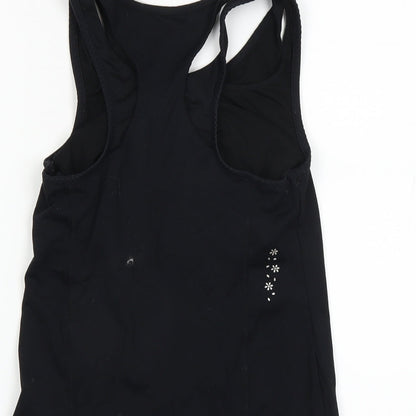 Womens UK Size 8 USA Pro Black Jersey Tank