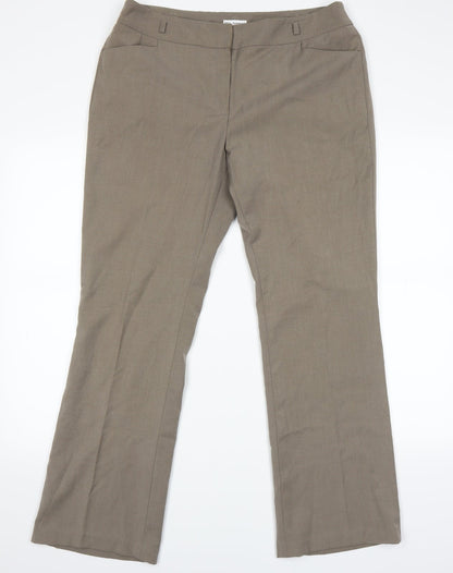 Marks and Spencer Womens Beige   Trousers  Size 14 L25 in
