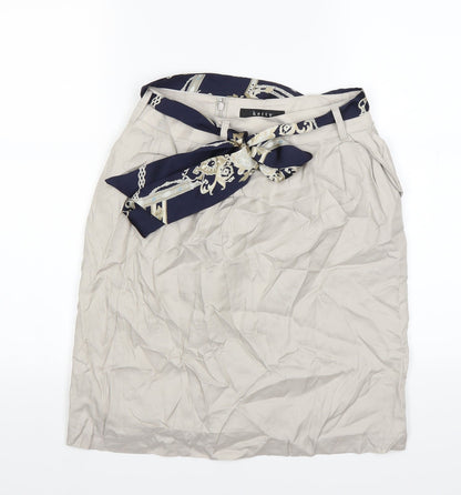 Front view of ketty women’s beige a-line, size UK 4
