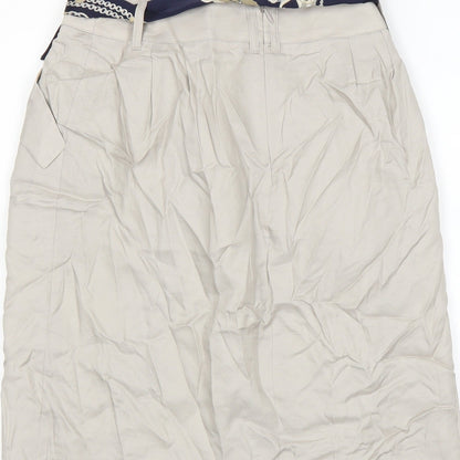 Brand and care label for ketty women’s beige a-line, size UK 4