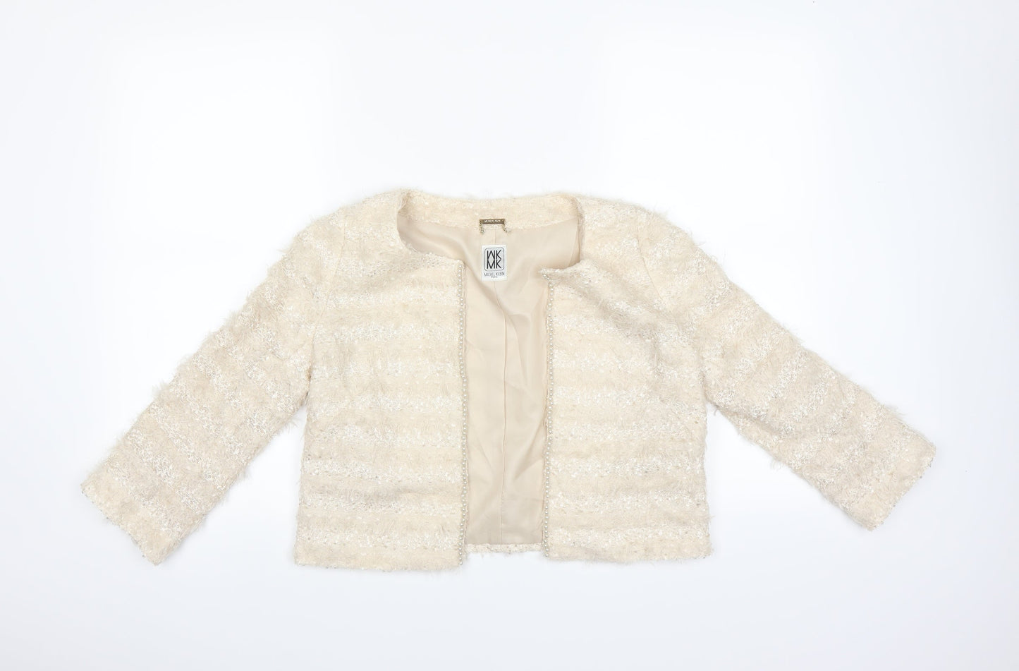 Michael Klein Womens Beige   Cardigan Jumper Size 38
