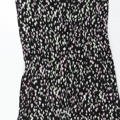 H&M Womens Black Floral  Bodysuit One-Piece Size 38 L25 in