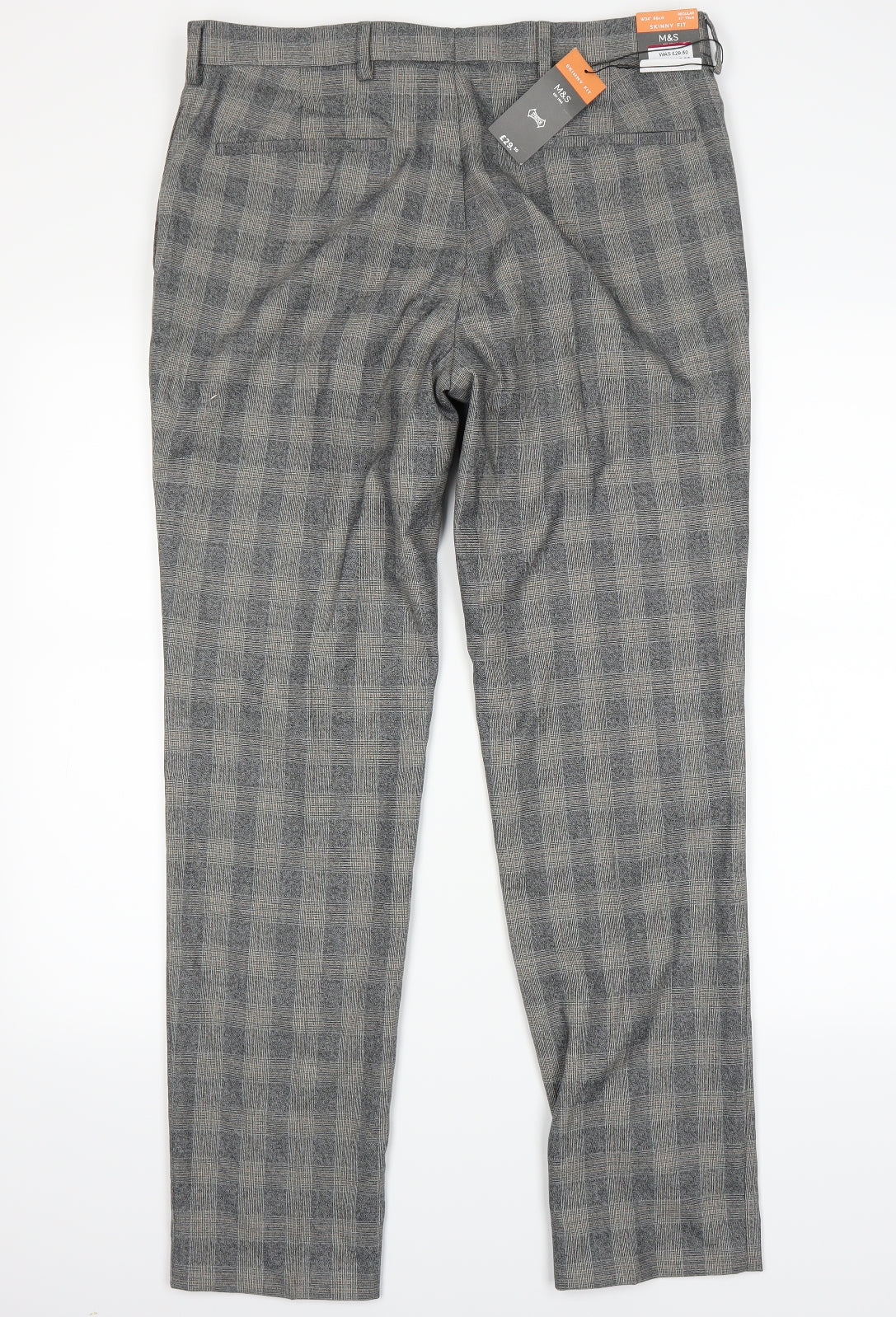 Womens UK Size 34 Marks and Spencer Extra-Slim Fit  Grey Trousers