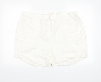 Marks and Spencer Womens White   Cargo Shorts Size 22 in