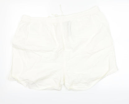 Marks and Spencer Womens White   Cargo Shorts Size 22 in
