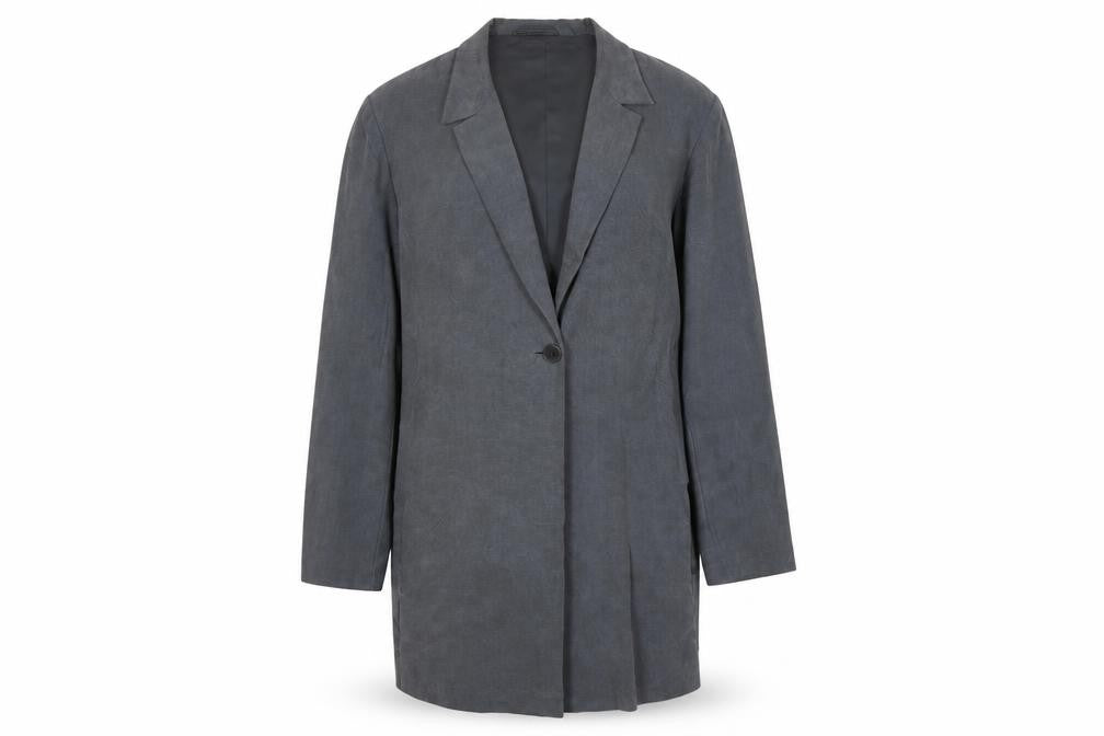 Front view of Windsor women’s grey overcoat jacket, size UK 14