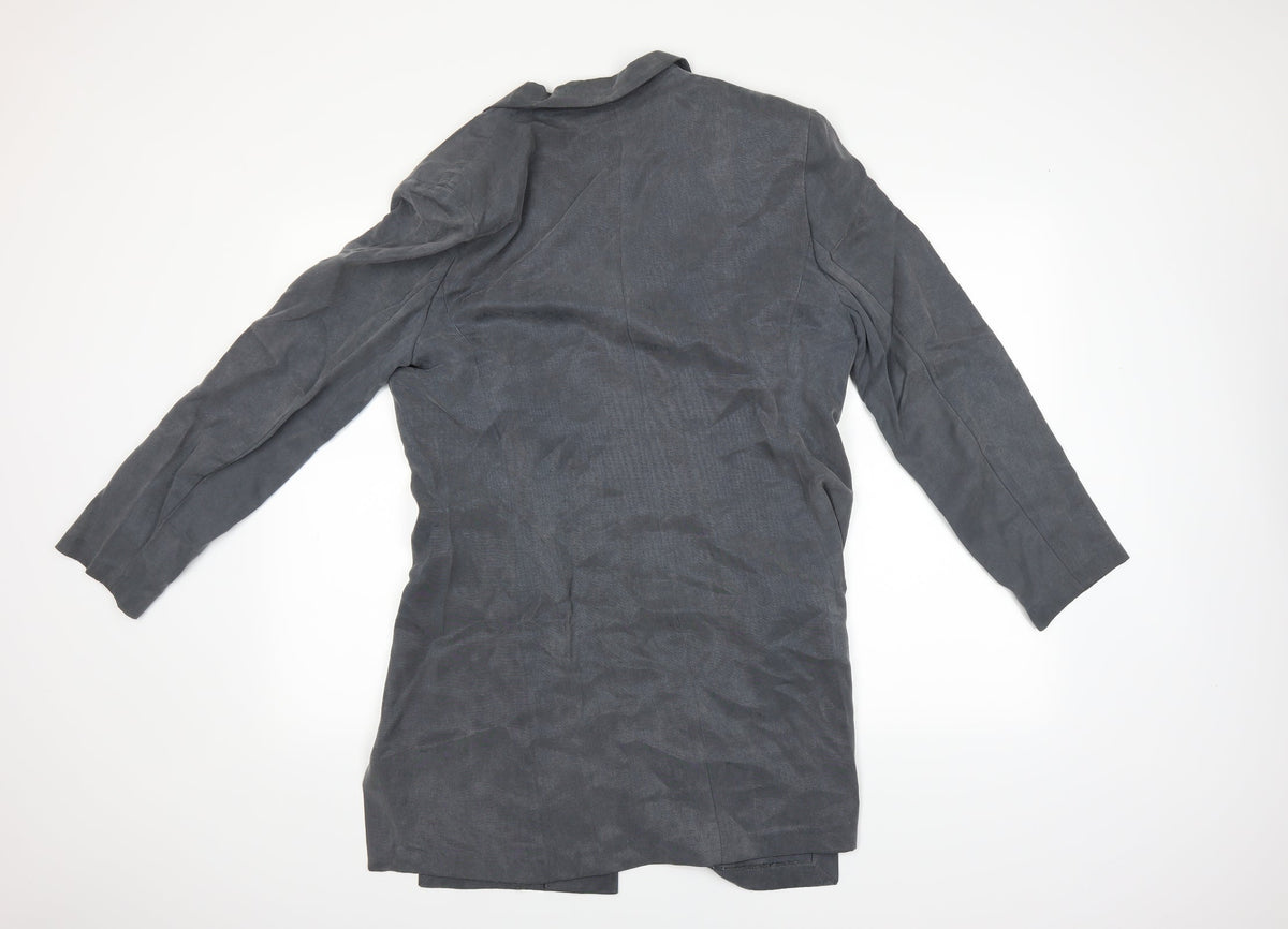 Back view of Windsor women’s grey overcoat jacket, size UK 14