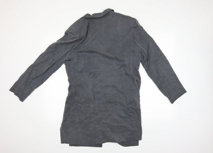 Back view of Windsor women’s grey overcoat jacket, size UK 14