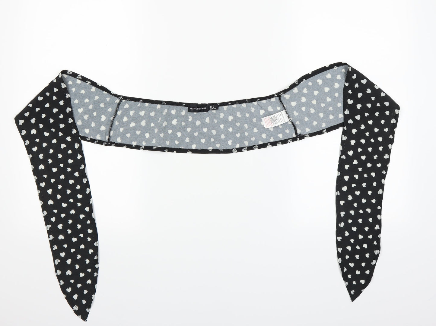 Pretty little thing  Black Polka Dot   Scarf   - Love hearts