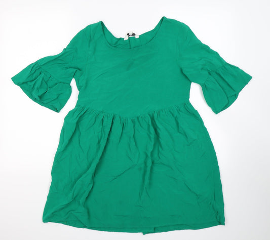 Womens UK Size S Brave Soul Green Tunic T-Shirt