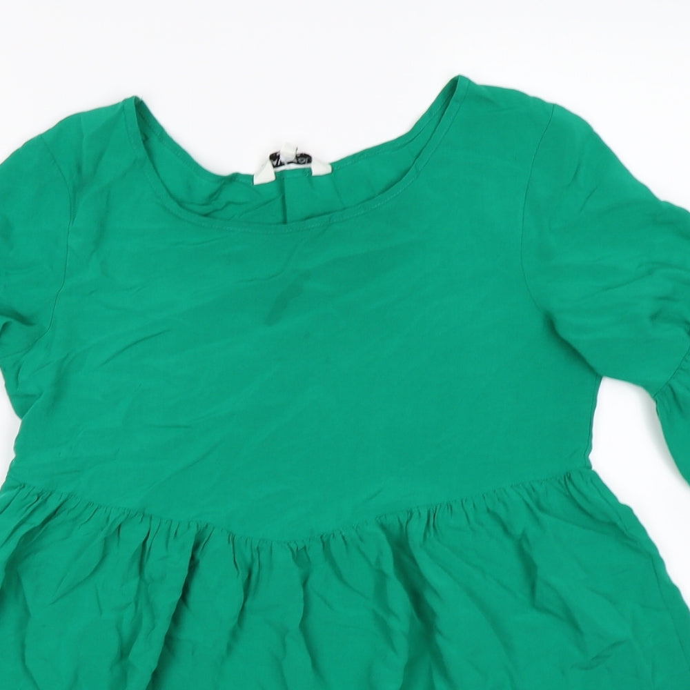 Womens UK Size S Brave Soul Green Tunic T-Shirt