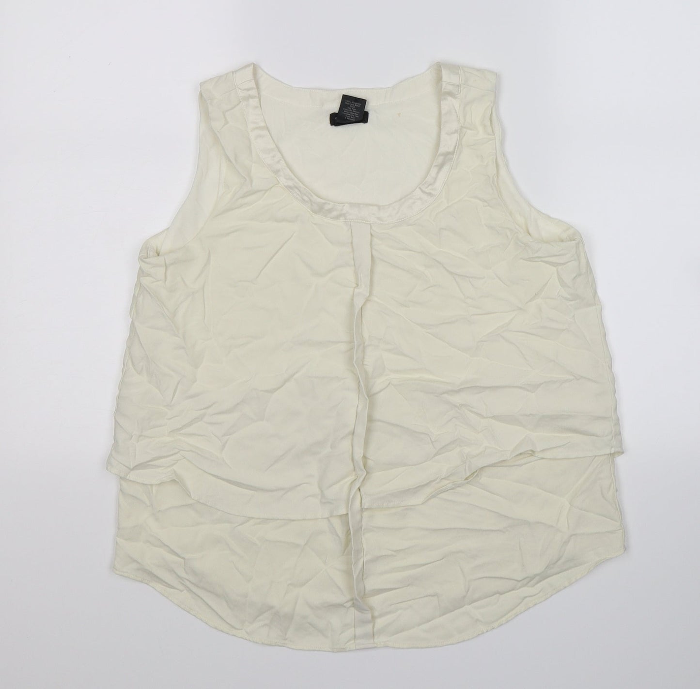 Womens UK Size XS Ann Taylor Ivory Tunic T-Shirt