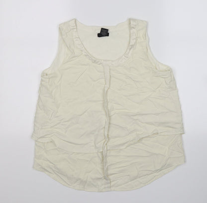 Womens UK Size XS Ann Taylor Ivory Tunic T-Shirt