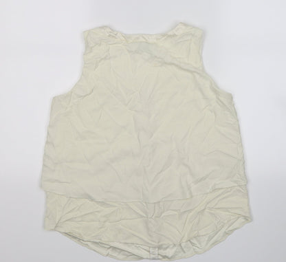 Womens UK Size XS Ann Taylor Ivory Tunic T-Shirt