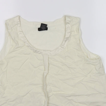 Womens UK Size XS Ann Taylor Ivory Tunic T-Shirt
