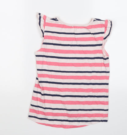 Nutmeg Girls Pink Striped  Tunic T-Shirt Size 10 Years