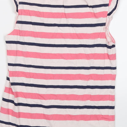 Nutmeg Girls Pink Striped  Tunic T-Shirt Size 10 Years