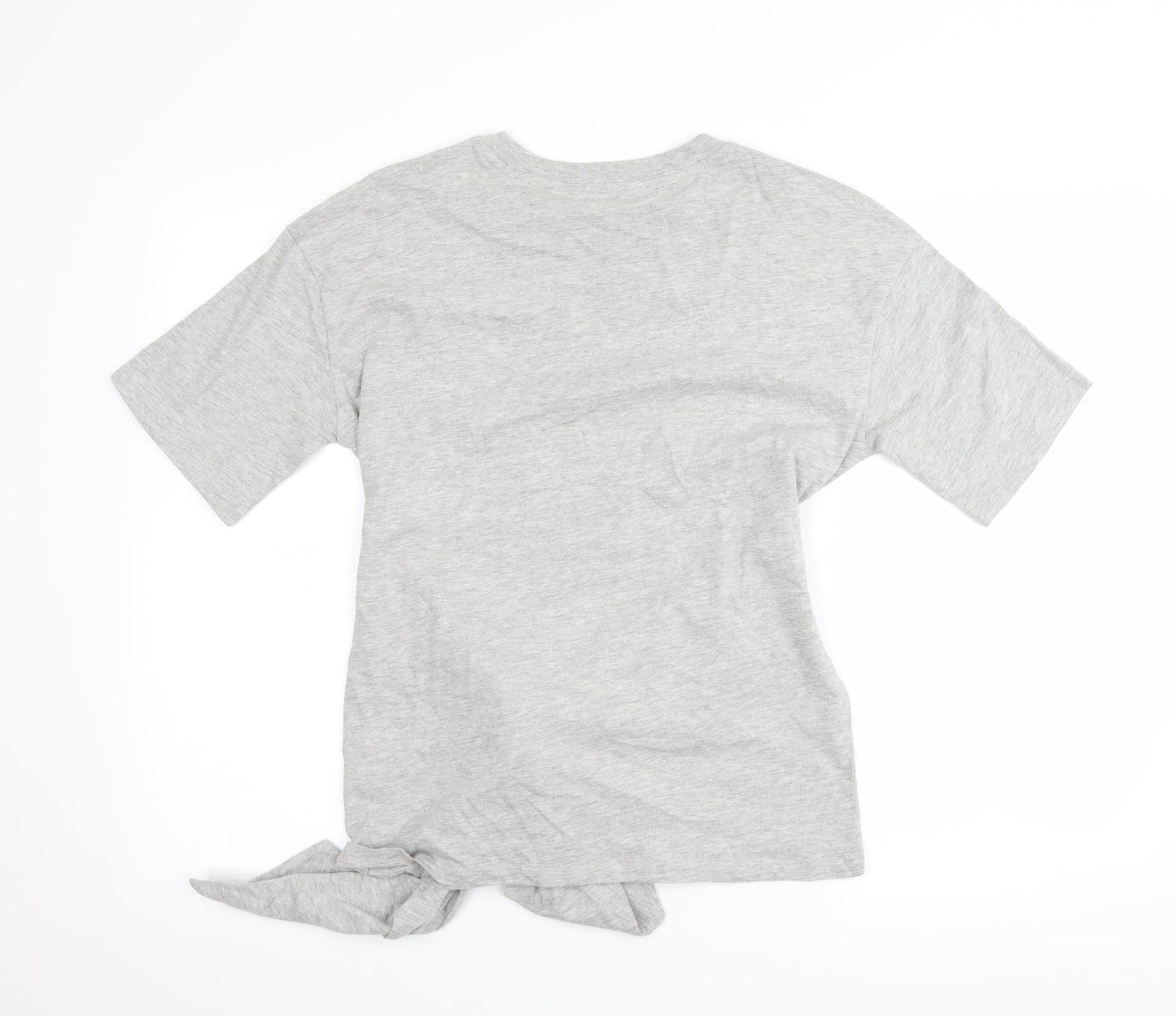 Womens UK Size XS Monki Grey Basic T-Shirt