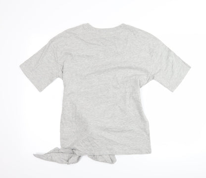 Womens UK Size XS Monki Grey Basic T-Shirt