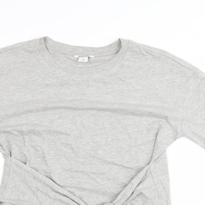 Womens UK Size XS Monki Grey Basic T-Shirt