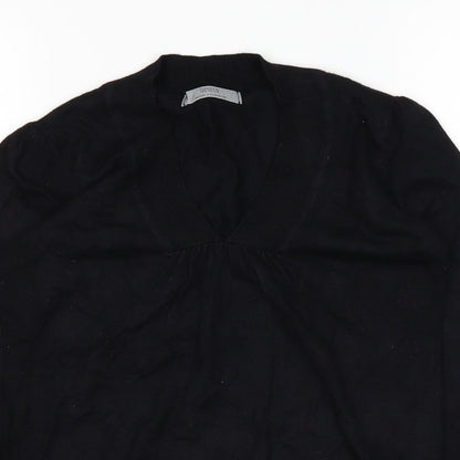 Womens UK Size 8 Marks and Spencer Black Basic T-Shirt