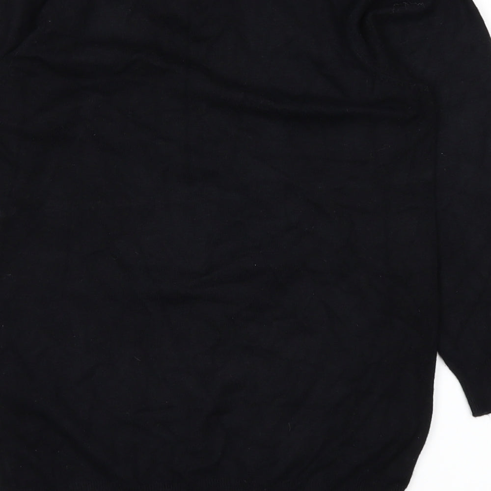 Womens UK Size 8 Marks and Spencer Black Basic T-Shirt