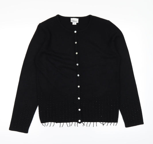 OPUS Womens Black   Cardigan Jumper Size S