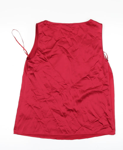 Womens UK Size 6 Marks and Spencer Red Basic T-Shirt