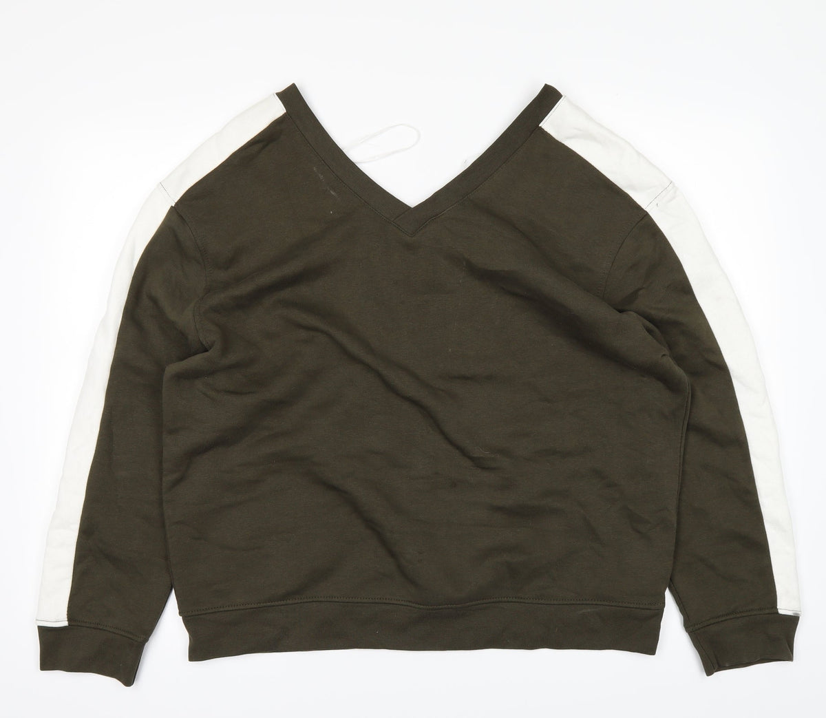 Additional front view of Marks & Spencer women’s green jumper, size UK 14