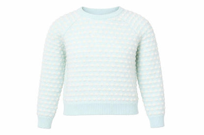 Front view of Papaya women’s blue jumper, size S