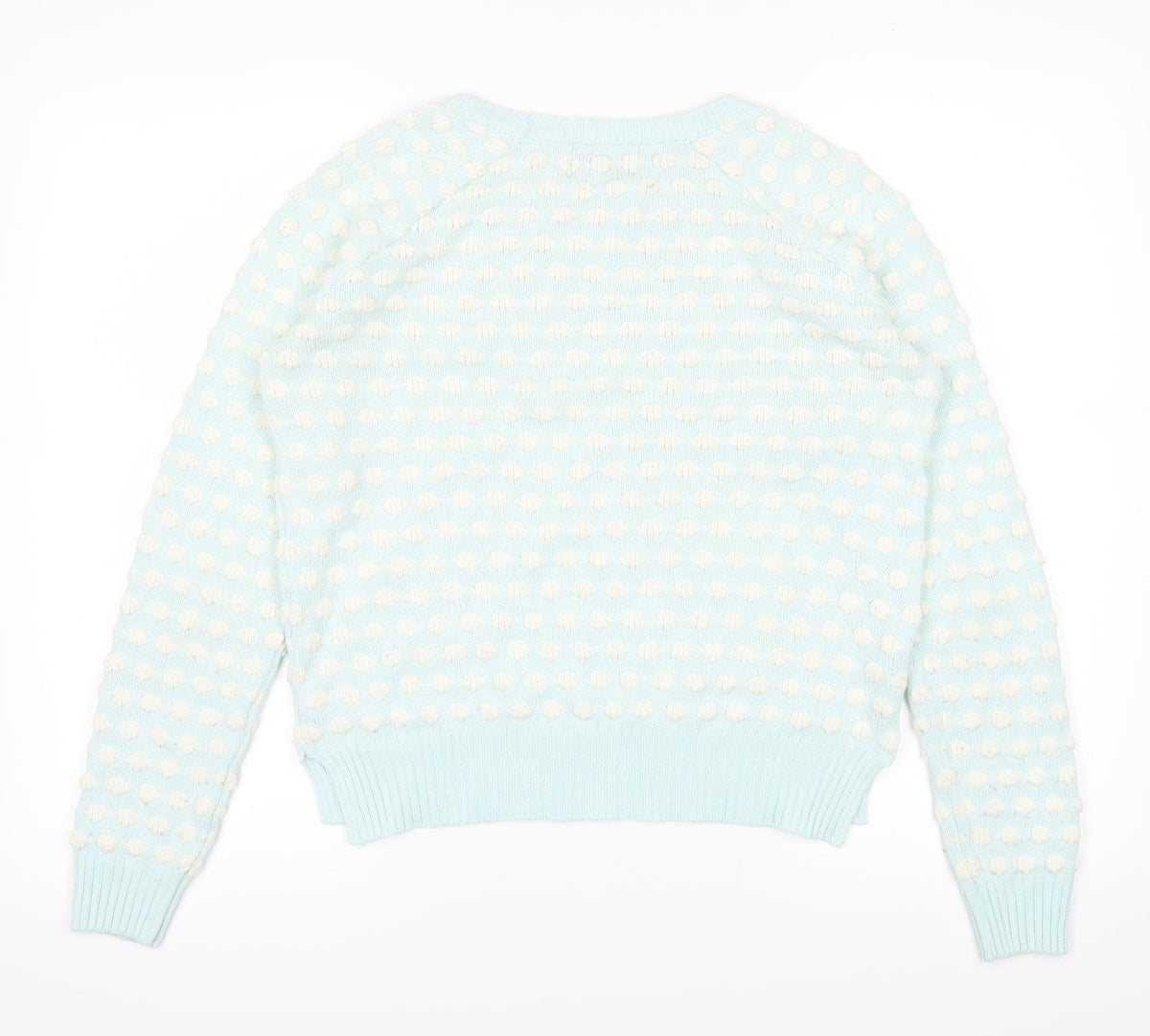 Back view of Papaya women’s blue jumper, size S