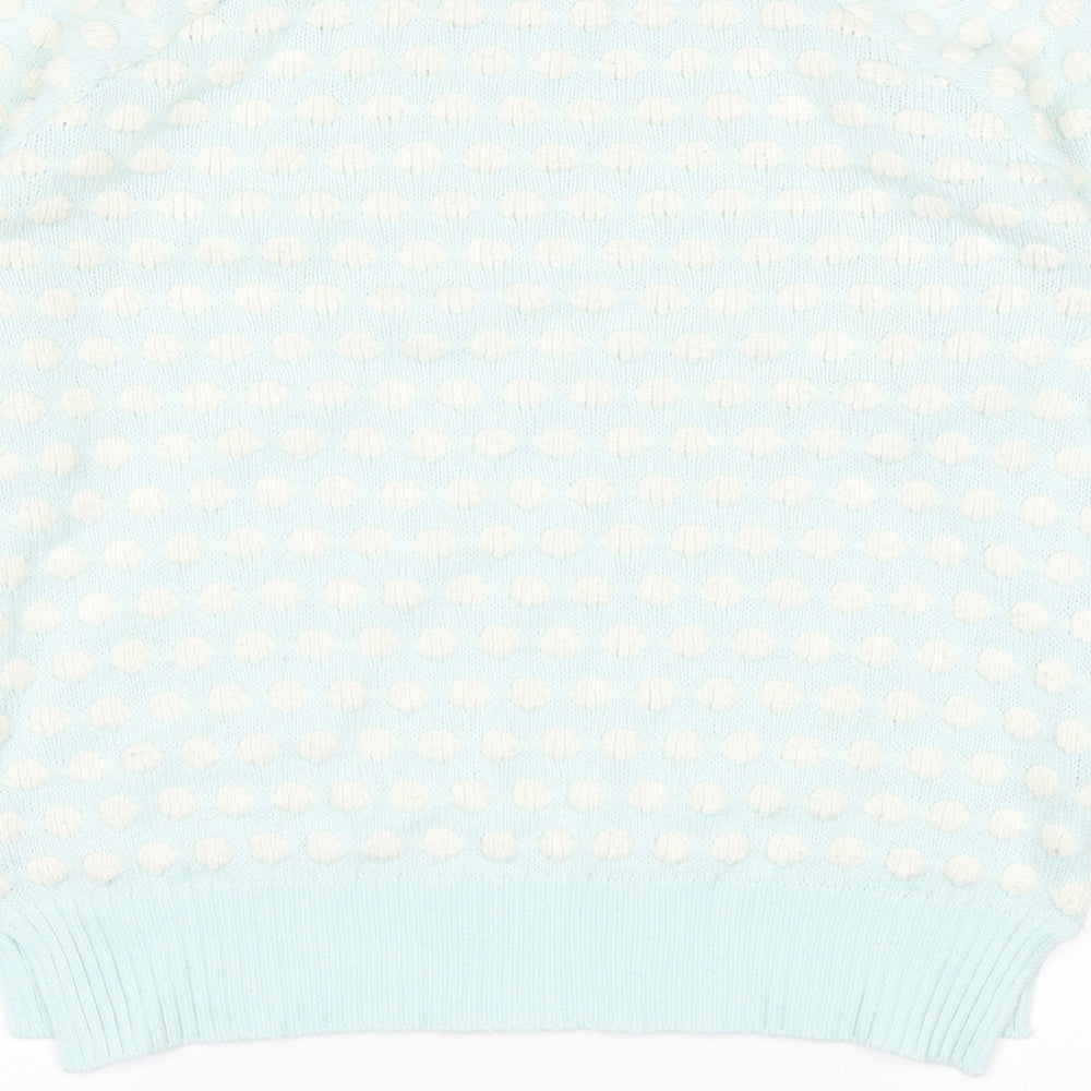Brand and care label for Papaya women’s blue jumper, size S