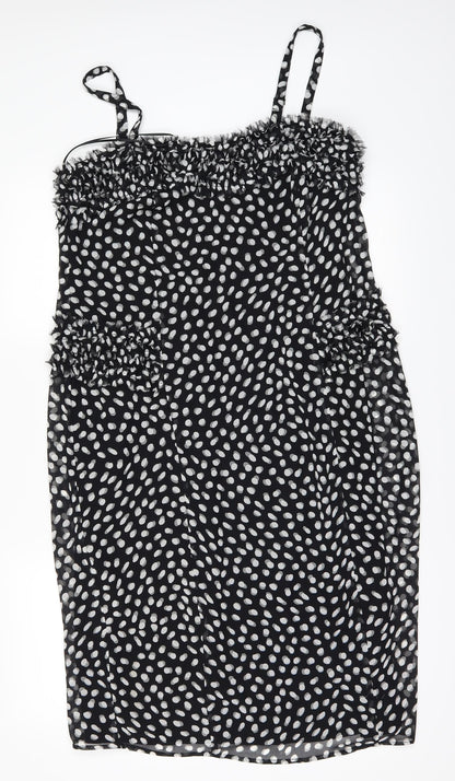 PROJECT Womens Black Polka Dot  A-Line  Size 14