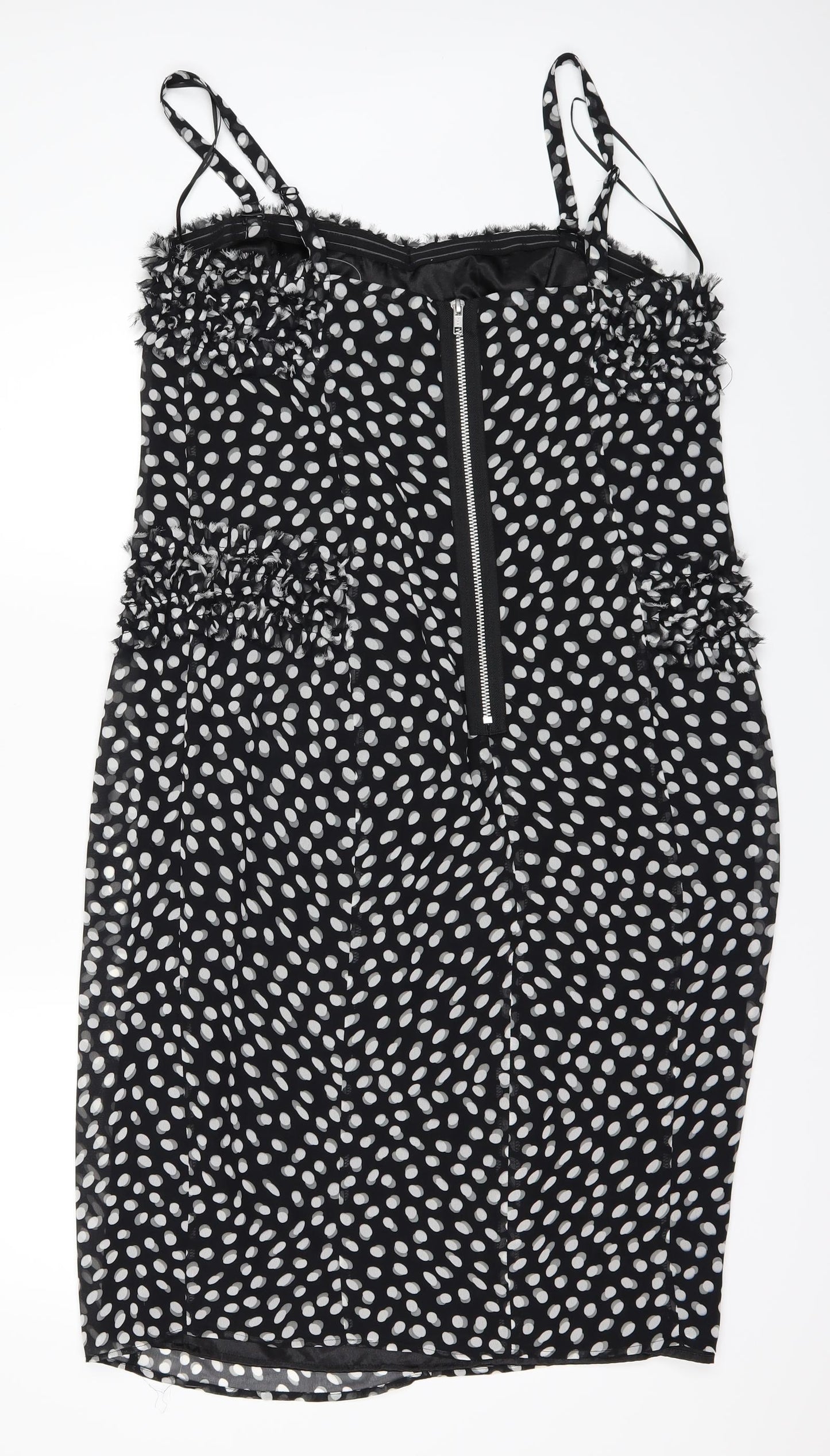 PROJECT Womens Black Polka Dot  A-Line  Size 14
