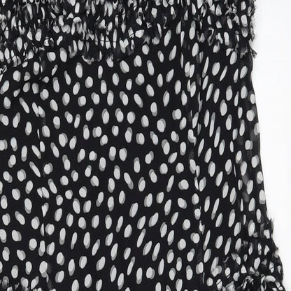 PROJECT Womens Black Polka Dot  A-Line  Size 14