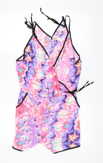 Jean Club Womens Pink Floral  Bodycon  Size 14