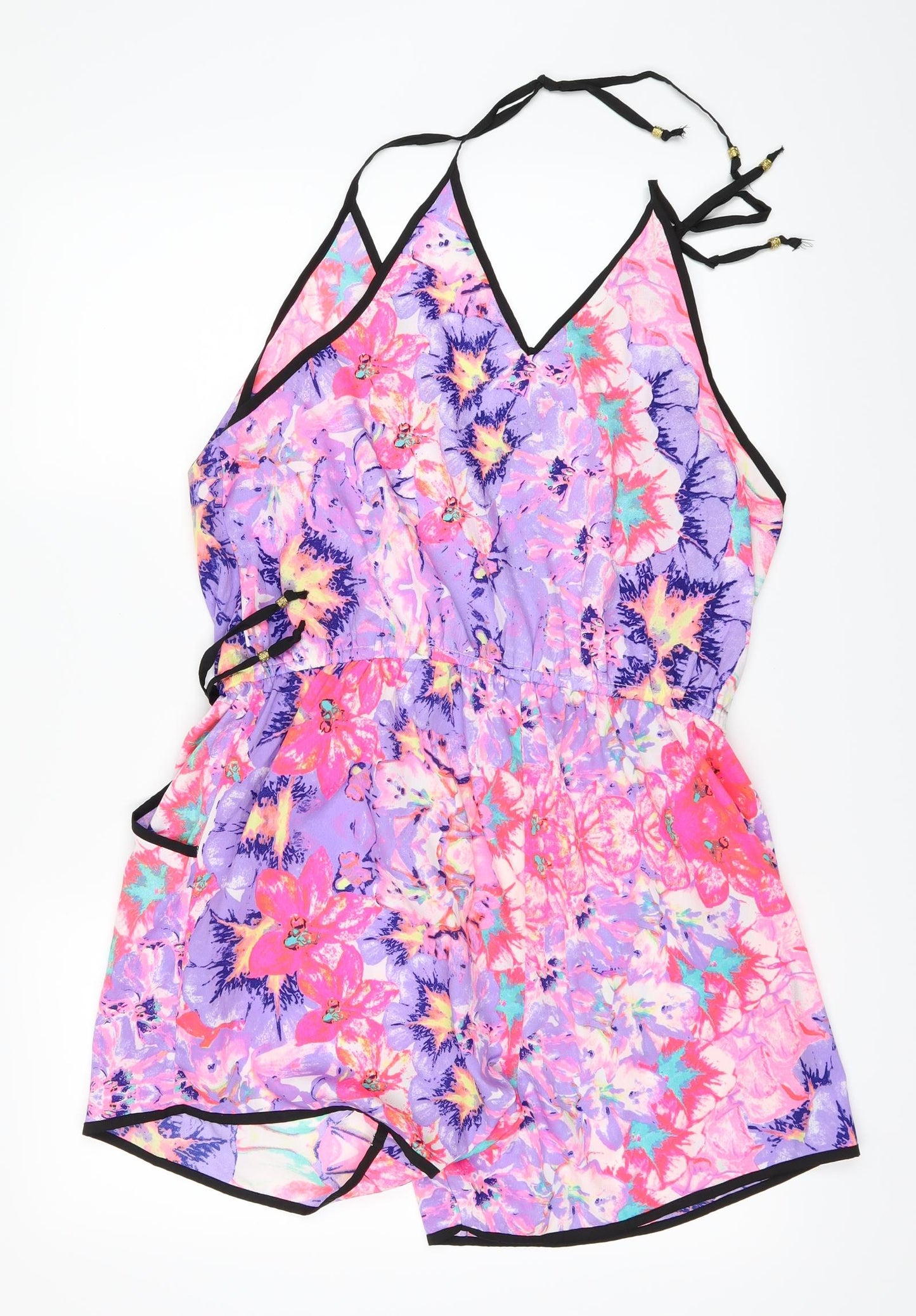 Jean Club Womens Pink Floral  Bodycon  Size 14