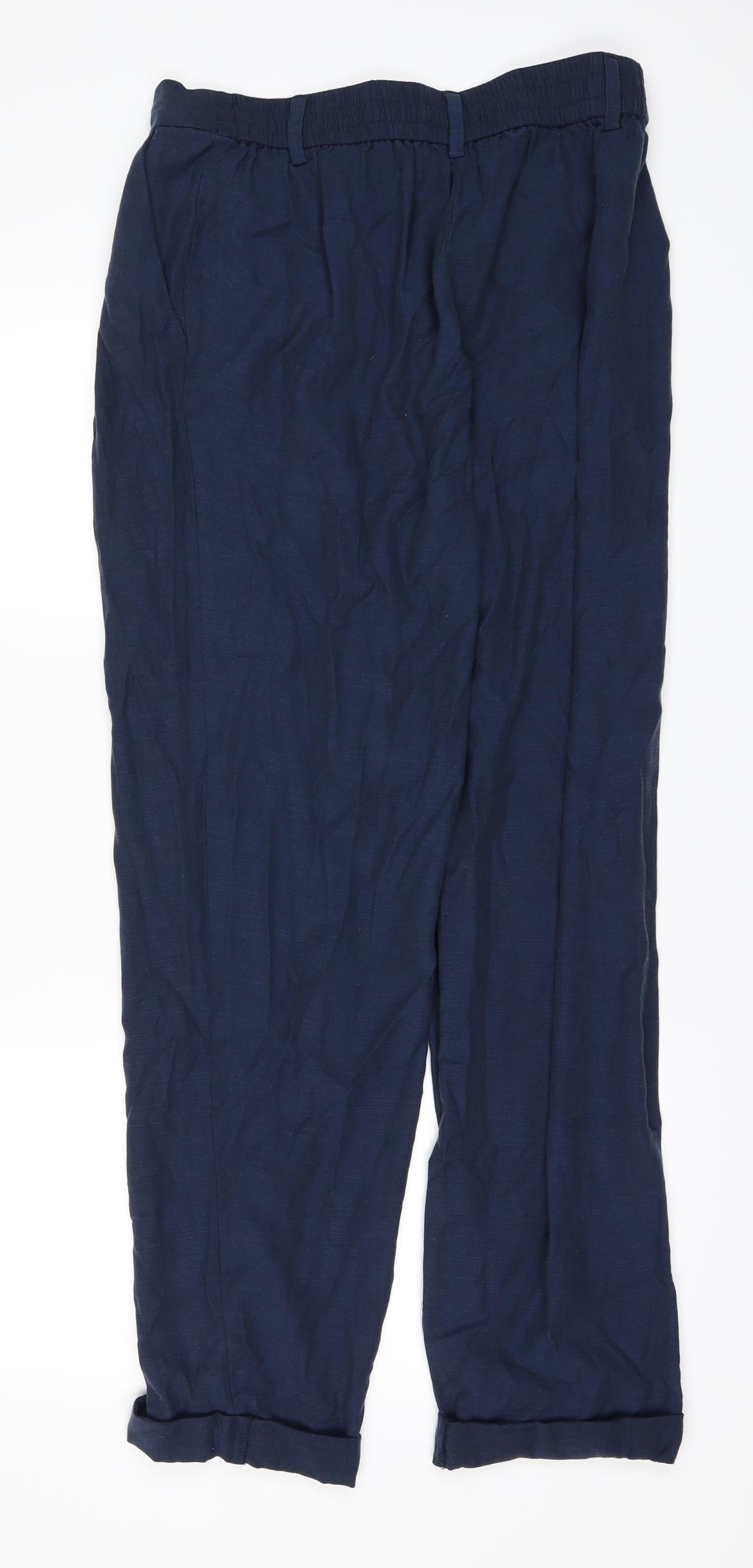Womens UK Size 12 Marks and Spencer Regular Fit  Blue Trousers