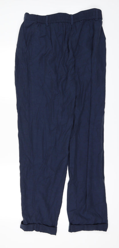 Womens UK Size 12 Marks and Spencer Regular Fit  Blue Trousers
