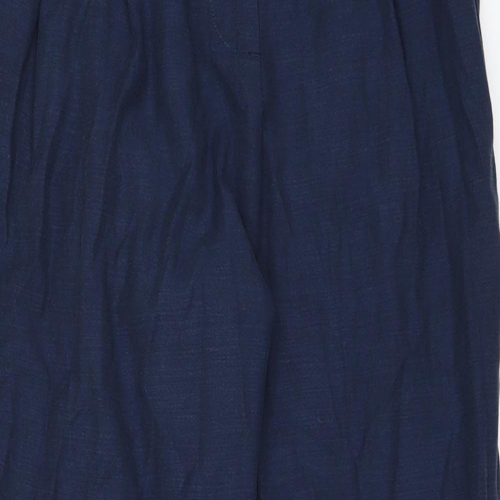 Womens UK Size 12 Marks and Spencer Regular Fit  Blue Trousers