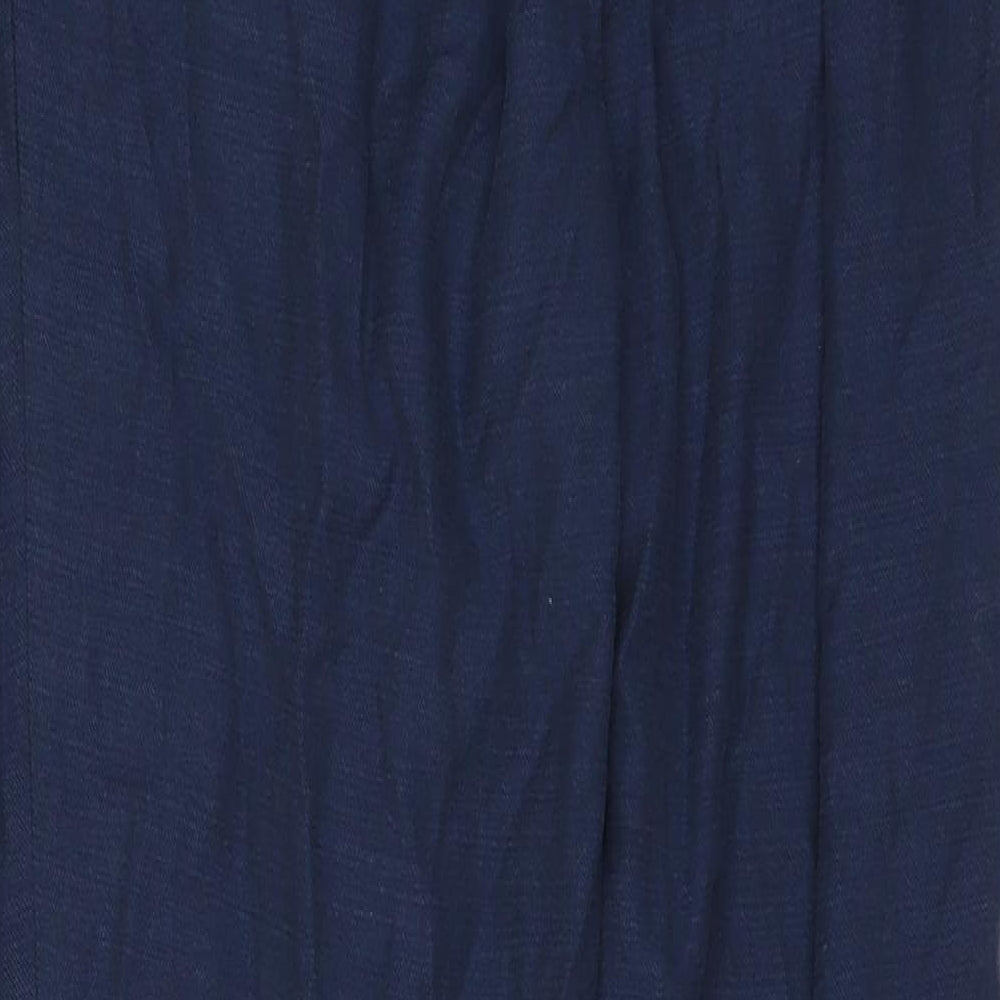 Womens UK Size 12 Marks and Spencer Regular Fit  Blue Trousers