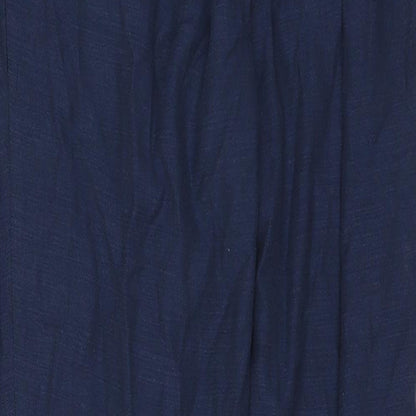 Womens UK Size 12 Marks and Spencer Regular Fit  Blue Trousers