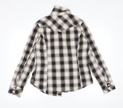 Mens UK Size M Tracy M Brown  Button-Up Long Sleeve Casual Shirt