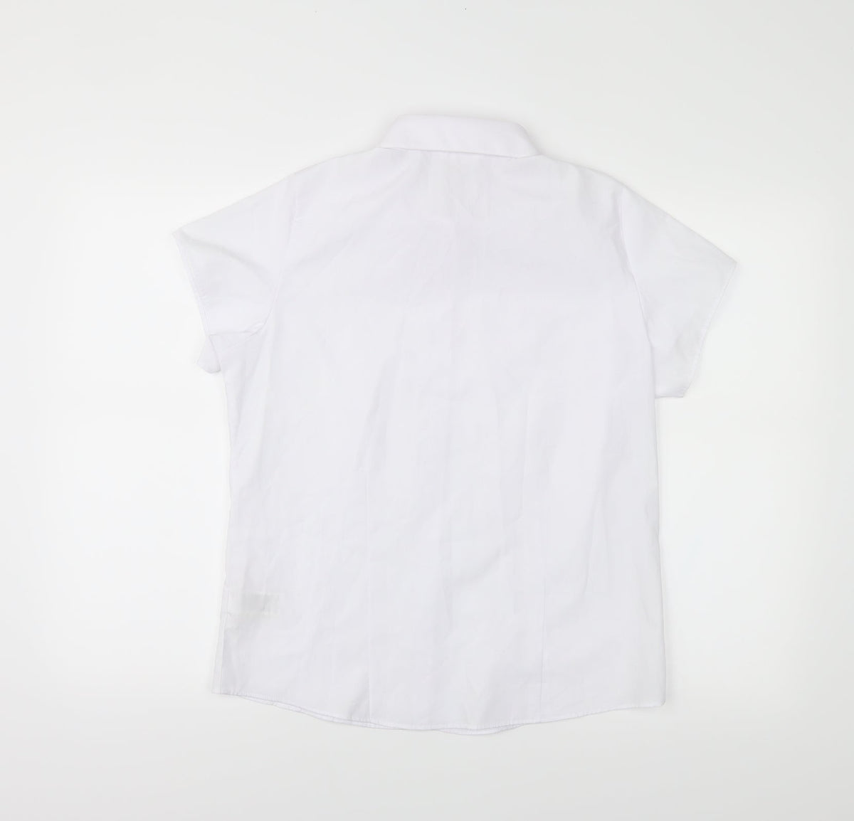 Back view of Marks & Spencer girls’ white basic button-up, size S