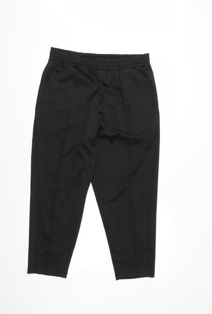 Womens UK Size M ASOS Regular Fit Jogger Black Trousers