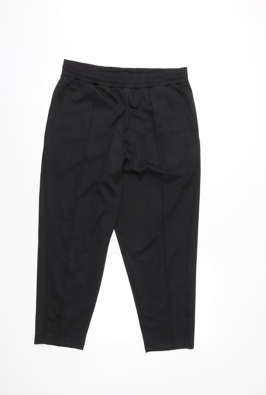 Womens UK Size M ASOS Regular Fit Jogger Black Trousers