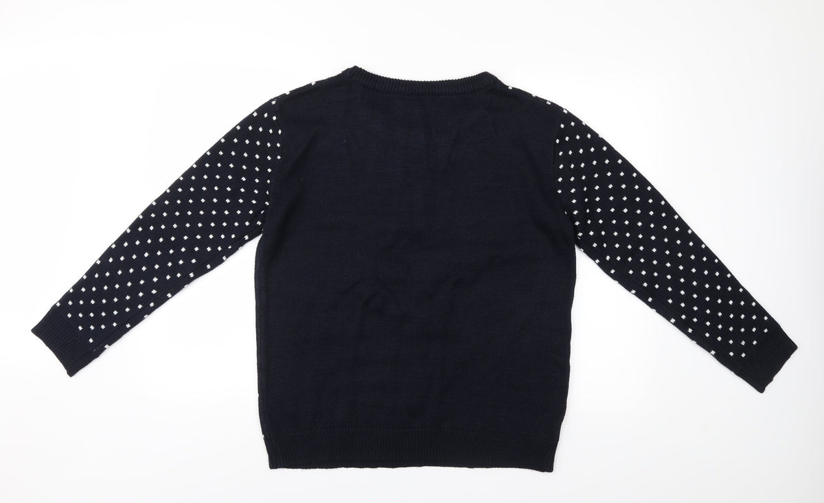 Back view of Atmosphere women’s blue jumper, size UK 14
