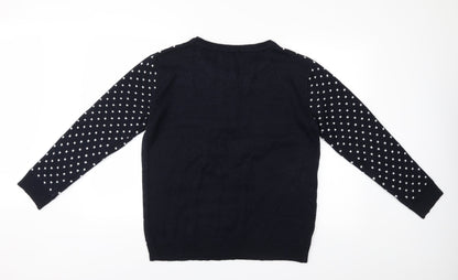 Back view of Atmosphere women’s blue jumper, size UK 14