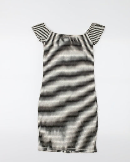 River Island Womens Beige Striped  Bodycon  Size 6